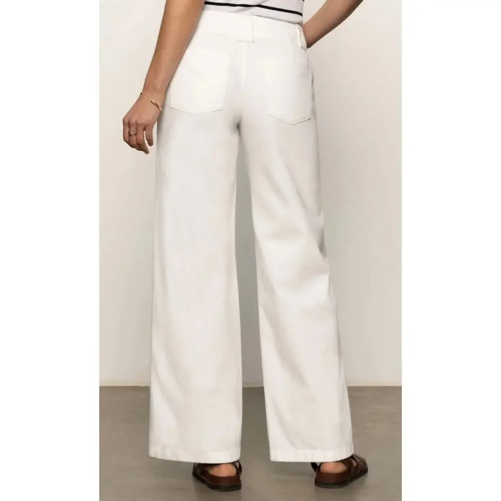 NwT Arden Wide Leg Jeans Brilliant White size 28" waist - Picture 2 of 10